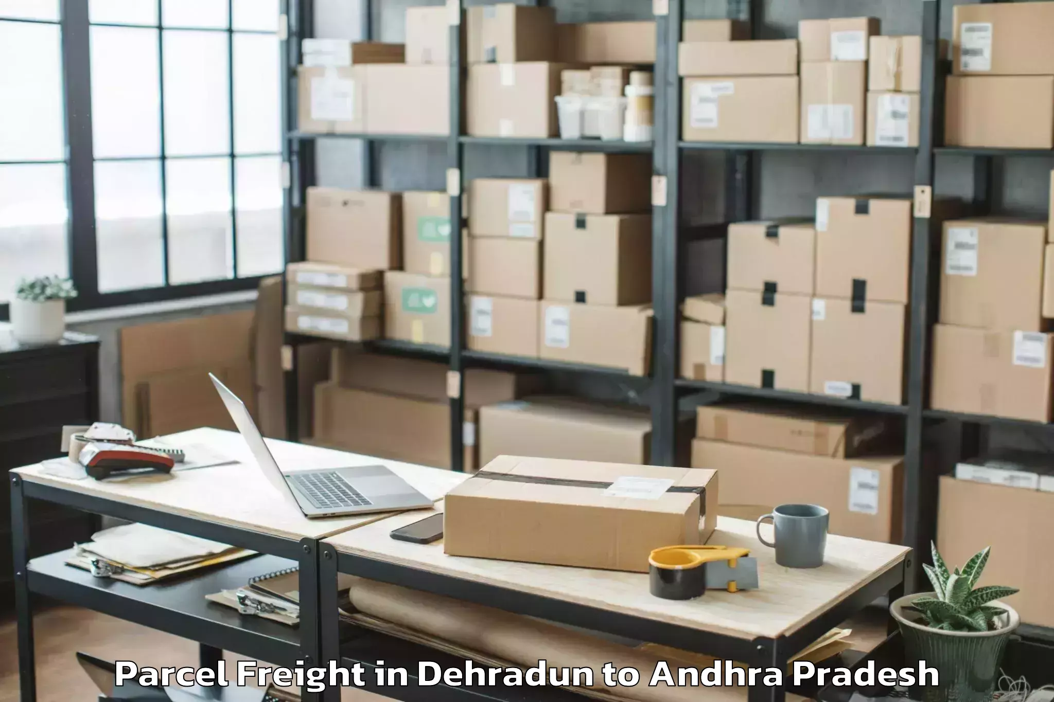 Leading Dehradun to Gangaraju Madugula Parcel Freight Provider